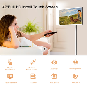 15.6" White Kiosk <b>Portable</b> Android 13 Smart Touch Screen Display With Mobile Mirroring Business Use New Intelligent Touchscreen - Product Image 5