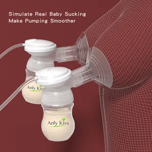 OEM Hospital Lactating Silicone Baby Doppelte automatische elektrische Muttermilch pumpen maschine mit USB-Kabel anschluss