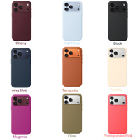 Coque en silicone véritable pour iPhone 18 Pro Max, coque de téléphone portable officielle pour iPhone 18 Pro 17 LM006