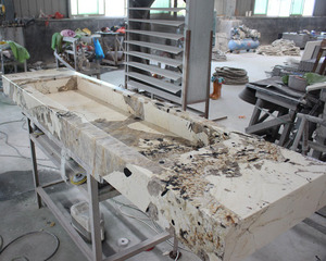 Meravigliose Lastre <span class=keywords><strong>di</strong></span> <span class=keywords><strong>Granito</strong></span> Patagonia in Pietra Brasiliana, Tipiche Piani Lavabo per Bagno, Forma Rettangolare con Lavandino Integrato - Product Image 3