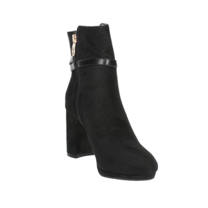 Stivaletti neri da donna con tacco alto 7875 Slip-On a punta in stile Chelsea inverno autunno modello leopardato scarpe che aumentano di altezza - Product Image 5