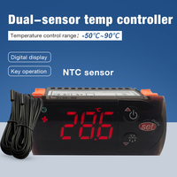 Vente en gros thermostat numérique double capteur régulateur de température régulateur de température incubateur relais brassage incubateur chauffage