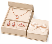 Boîte cadeau de luxe pour bijoux en fourrure avec carton ondulé recyclé, design personnalisé, gaufrage, revêtement UV mat, forme et taille personnalisables