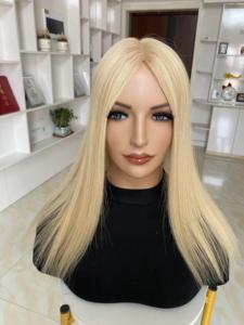 Ready to Ship Wholesale European 5"X6.5" Silk Base Human Hair Topper with Silicone Skin Base Silk Top Women <b>Toupee</b> - Product Image 4