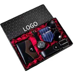 Listo para enviar novedad maestros amantes VIP Día de San Valentín corbata reloj regalo conjunto 2024 tasbih mini perfume regalo conjunto para hombres aniversario