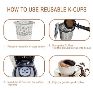 Customized Logo Reusable 304 Stainless Steel <b>Coffee</b> Pod <b>Filter</b> Five Hole <b>Coffee</b> Capsule K Cup for Keurig <b>Coffee</b> Machine - Product Image 5