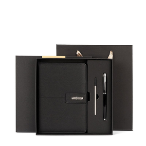 IStapromo Gifts Luxury Business Gift Sets A5 Tumbler Stainless Steel Promotional Custom White Leather Cover Gift Box - Product Image 1