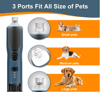Lime à ongles pour chien tendance, 7 vitesses et 360° °   Coupe-ongles électrique pour chien à LED, outil de toilettage et de lissage indolore pour les pattes des animaux de compagnie