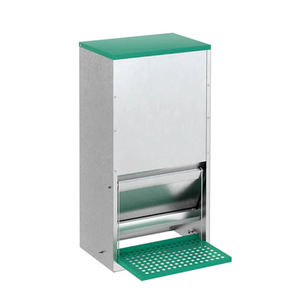 Mangeoire à poulet automatique JH-Mech Port Coop Poussin Volaille Pédale à ouverture automatique Mangeoires à poulet en métal sans déchets - Product Image 3