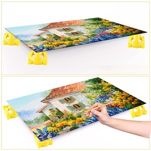 LISI Rehausseurs de porte d'armoire en <span class=keywords><strong>toile</strong></span> cône jaune Support acrylique époxy peint Support de pyramide de <span class=keywords><strong>peintre</strong></span> Cadre Art Supply - Product Image 5