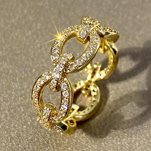 Anello di Lusso in Oro Massiccio 18K con Diamante, Gioiello da Donna per Fidanzamento con Diamante Naturale Taglio Brillante Rotondo Colore G T0089 - Product Image 1