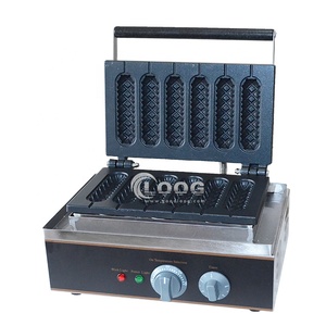 Commercial Cooking Equipment Manufacturers 6Pcs <strong>Hotdog</strong> Waffle Stick Maker <strong>Machine</strong> for Sale - Product Image 2