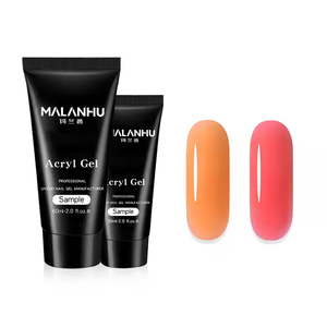 전문 빠른 연장 쉬운 흡수 아크릴 네일 아크릴 젤 200 + 색상 세트 30ml 튜브 OEM 개인 라벨 글리터 폴리 젤 - Product Image 1