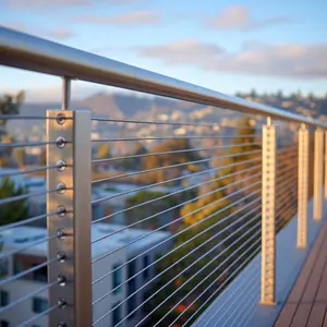 Preço barato corrimão de alumínio para escadas de varanda corrimão de cabo de alumínio