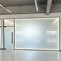 Cloison de séparation en verre intelligent PDLC commutable, sans cadre, en verre trempé insonorisé, pour bureau et salle de réunion