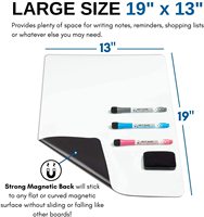 Tableau Blanc Effaçable À Sec magnétique Feuille Avec Des Marqueurs Pour Réfrigérateur