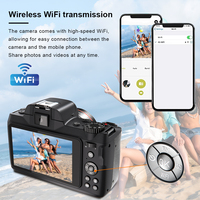 Kamera Video Digital Profesional 6K Baru dari Pabrik Cina, Sensor CMOS, Zoom Optik Digital, Baterai Isi Ulang, WiFi, Layar 4.0 Inci