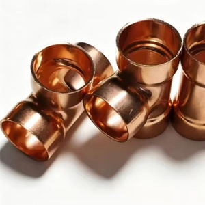 Hot Sale Price <b>Copper</b> Air Conditioner Refrigeration Fittings <b>Copper</b> Tee Small and Middle Diameter Pipes <b>Copper</b> Tee - Product Image 1