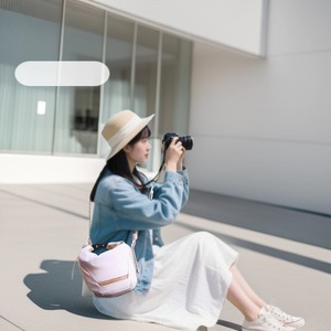 <b>Camera</b> Bag Crossbody Nylon For Dslr Slr Mirrorless <b>Camera</b> Cherry Blossom <b>Pink</b> Sea Blue Bean Green Khaki Spring 2025 - Product Image 1