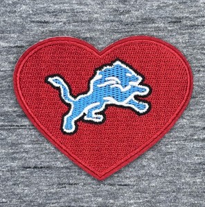 Gameday Custom Iron on Patches NFL Twill Fabric Football Embroidery Detroit Lions Iron On Patch Lions Club Embroidery Patches - Product Image 3