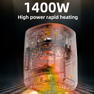 Cuisinière multifonction 6L avec friteuse à <span class=keywords><strong>air</strong></span> et four combinés, avec porte transparente, pour la cantine du personnel hôtelier et l'utilisation à domicile - Product Image 5