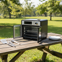 Freidora de Aire Eléctrica Multifunción de Acero Inoxidable de 28L y 1700W con Control Digital, Calidad Superior, Antiadherente con PTFE, Horno Francés Holandés