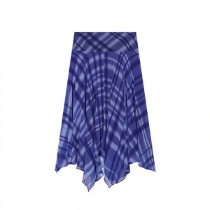 TAOP&ZA Jupe évasée irrégulière taille naturelle pour femme, style européen et américain, vintage, douce, écologique, respirante 37041464 - Product Image 4