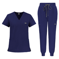 Nouvel ensemble de blouses médicales 2026 de haute qualité, uniforme d'infirmière à col en V, tenue médicale extensible et douce pour le personnel hospitalier