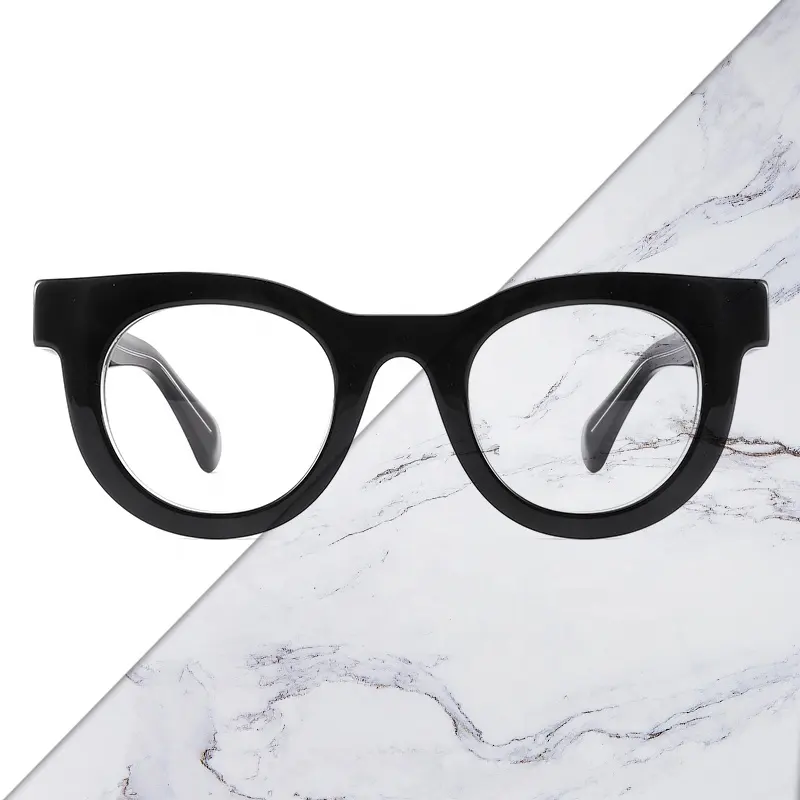 छोटे दौर हस्तनिर्मित एसीटेट पर्चे चश्मा पारदर्शी कस्टम लोगो ऑप्टिकल Eyewear डिजाइनर चश्मा तमाशा फ्रेम