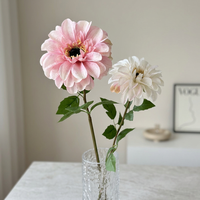 Tiges de fleurs de chrysanthème en soie artificielle, réalistes, faites à la main, modernes, respectueuses de l'environnement, arrangement floral durable
