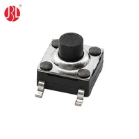 TSF-06204B 4.5*4.5mm IP67 Saklar Taktil Mikro Tahan Air SMD 4 Pin Tombol Tekan 50mA DC12V untuk Elektronik Konsumen
