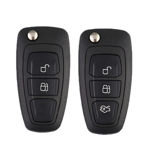 Étui à clé rabattable pour <span class=keywords><strong>Ford</strong></span> Focus Fiesta <span class=keywords><strong>Ranger</strong></span> HU101 couvercle de remplacement de lame 2/3 coque bouton pour télécommande de véhicule - Product Image 1