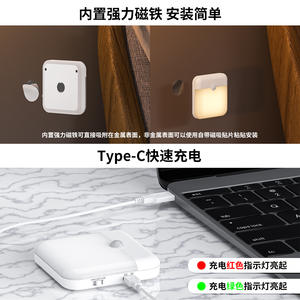 Luz nocturna LED inteligente cuadrada con sensor, alimentada por USB, para dormitorio, pasillo, baño, armario, con detección de movimiento - Product Image 3