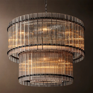Lustre de luxe RHOEM San Marco en verre, à <span class=keywords><strong>deux</strong></span> niveaux, rond, pour escalier, salon, éclairage et décoration intérieure - Product Image 6