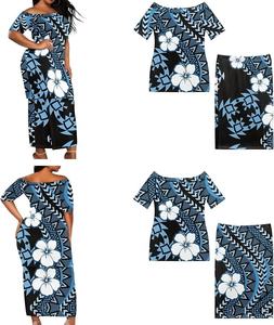 Ropa Tribal Polinesia para Parejas, Vestido Casual de Manga Corta para Mujer y Camisa para Hombre, Traje Personalizado para Enamorados - Product Image 1