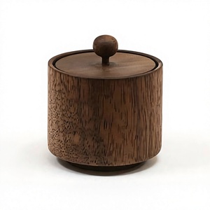 Multipurpose Sustainable Wooden <b>Jar</b> with Classic Design 250mL Capacity and Airtight Lid <b>for</b> <b>Kitchen</b> Pantry Home <b>Storage</b> Spice - Product Image 4
