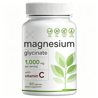 Gélules personnalisées de suppléments minéraux glycine magnésium vitamine C pour l'humeur musculaire sommeil santé cardiaque
