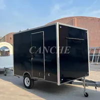 Promotion UE : Remorque alimentaire mobile pour barbecue extérieur, hot-dogs, pizzas, jus de fruits, café, crème glacée et congélateur