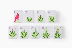 Modern <b>Mahjong</b> Tiles <b>Set</b> with Musical Notes and Nature Patterns Portable Game Pieces for Family Play - Product Image 5