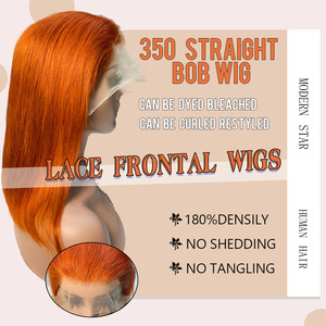 Peluca Bob Corta Lisa de Doble Trama al por Mayor, Cabello Humano 100% Virgen con Cutícula Alineada, Encaje Transparente 13x4, para Mujeres Negras - Product Image 2