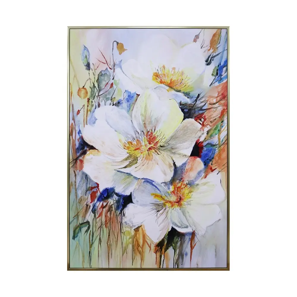 Painting Wall Wall Painting For Home Decoration Handmade Canvas Modern Oil Handpainted Abstract Flower Gold Picture Painting