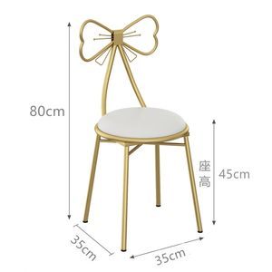 Leather Velvet Dining Chair Heavy Duty Makeup Chair Artist Makeup Studio Chair - Product Image 6
