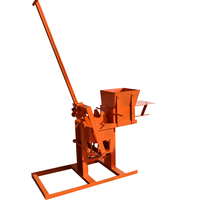 Machine manuelle de fabrication de briques en terre cuite non cuite, simple et économique, pour briques de terre rouge ou personnalisées, 300 kg, 1-2.