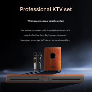Hifi Bằng Gỗ Loa Siêu Trầm Surround Rạp Hát Tại Nhà Màu Xanh Răng Trong Nhà Máy Tính TV Karaoke Âm Thanh Thanh Loa Không Dây Âm Thanh Set Cho TV - Product Image 3