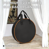 Sac de pistolet de charge EV personnalisé de haute qualité Organisateur de câble de chargeur en polyester durable avec fermeture à glissière