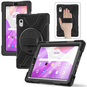 Casing <span class=keywords><strong>tablet</strong></span> kasar tahan guncangan silikon tebal 9 inci 2023 untuk Lenovo Tab M9 TB-310FU untuk anak-anak dengan tali tangan putar bahu