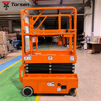 Plateforme élévatrice compacte électrique mini, largeur 760 mm, autopropulsée, 300 kg, pour entretenement d'entrepôts et d'usines