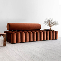 Banc d'entrée moderne pour la maison, pouf rond pour salon, canapé blanc, tabouret de chambre à coucher