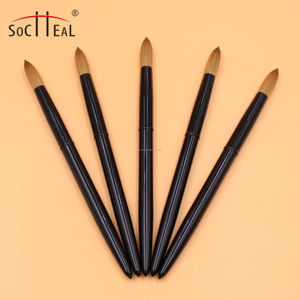 Best-Metal-Acrylic-nail-brushes-professionals Black Metal Brush Size 18 Tipo redondo <span class=keywords><strong>para</strong></span> <span class=keywords><strong>uñas</strong></span> acrílicas - Product Image 4