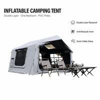 Tente de camping gonflable Zentopia, double couche, une chambre, colonne d'air en PVC, installation rapide, imperméable, pour le camping familial en week-end